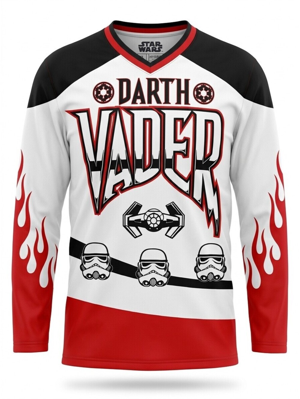 Star Wars Darth Vader Galactic Empire Hockey Jersey Mens XL White Red Black NWT